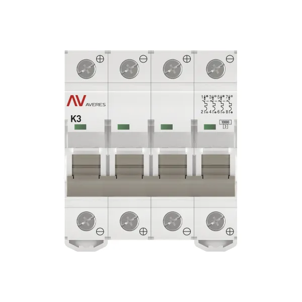 Выключатель автоматический AV-10 DC 4P 3A (K) 10kA EKF AVERES