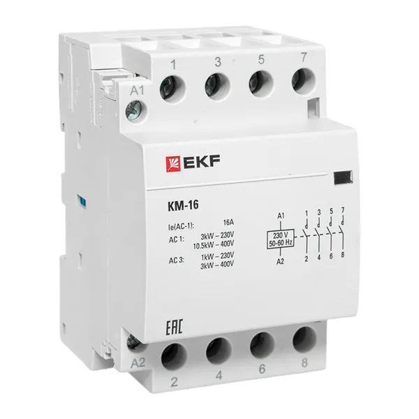 Контактор модульный КМ 16А 4NО (3 мод.) EKF PROxima