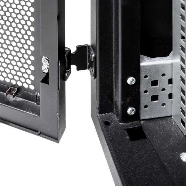 Шкаф напольный 19" TERACOM PRO 42U 600x1000 мм двери перфорированная с замком-ручкой и перфорированная чёрный