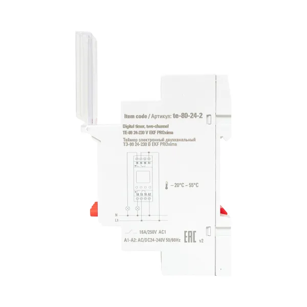 Таймер электронный двухканальный ТЭ-80 24-230В EKF