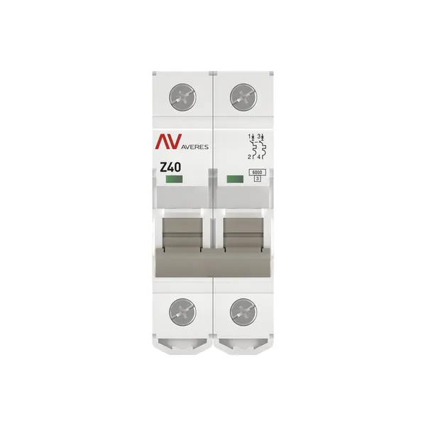 Выключатель автоматический AV-6 2P 40A (Z) 6kA EKF AVERES