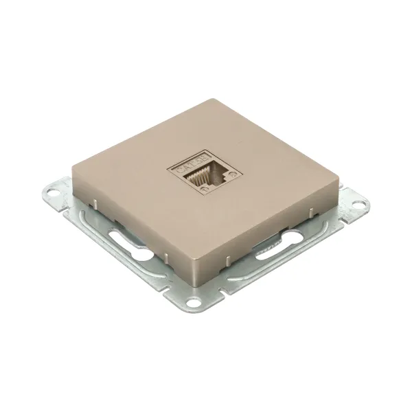 Механизм розетки RJ45 (cat5), шампань Эпика EKF