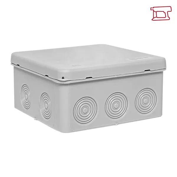 Коробка распределительная KMP-030-035 с крышкой (100х100х50) для прямого монтажа без мембр. вводов серая IP54 EKF