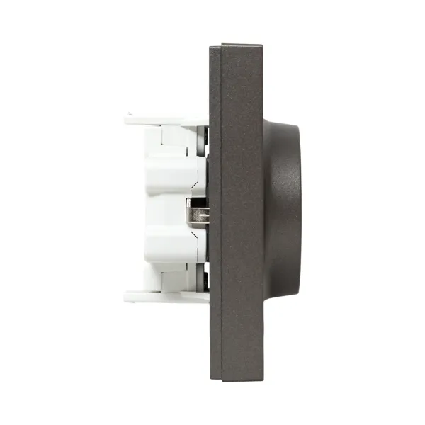 Механизм розетки двойной, 16А, с заземлением, со шторками, с рамкой, мокко Эпика EKF