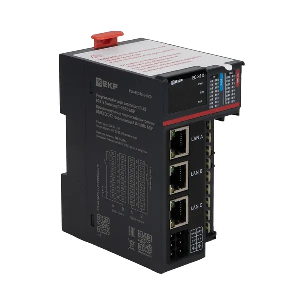 Программируемый логический контроллер (ПЛК) EC312 токоподающий D-CARD EKF
