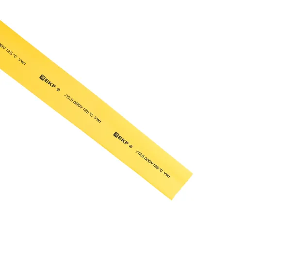 Термоусаживаемая трубка ТУТ нг 40/20 желтая рулон EKF PROxima