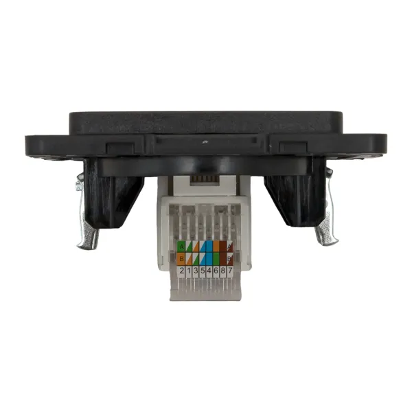 Стокгольм Механизм Розетки RJ-45 1-местной черный EKF PROxima