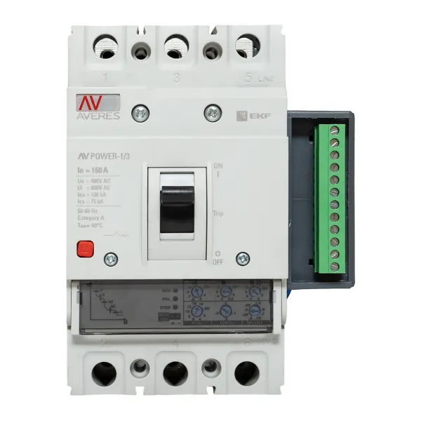 Автоматический выключатель AV POWER-1/3 160А 100kA ETU2.2 EKF AVERES