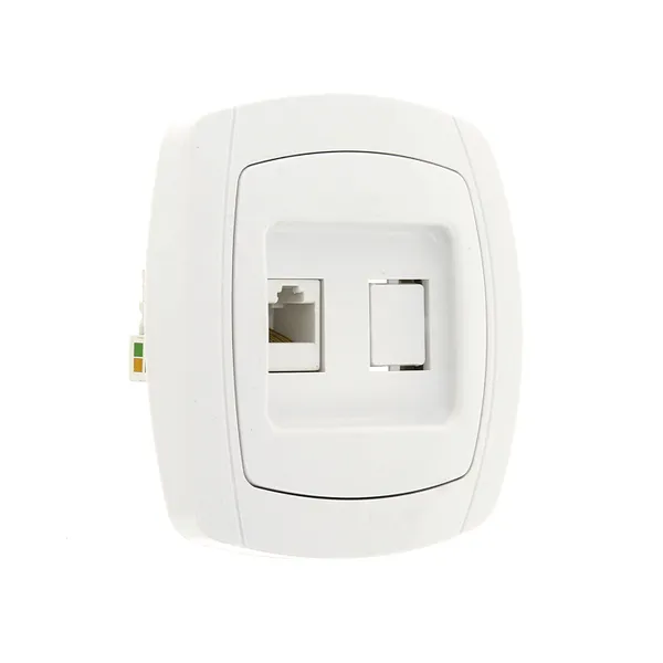 Париж Розетка RJ-45 1-местная 1A 120В белая EKF Simple