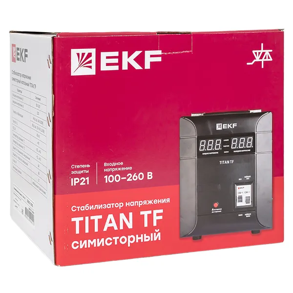 Стабилизатор напряжения симисторный напольного исполения TITAN -ТF-3000 EKF