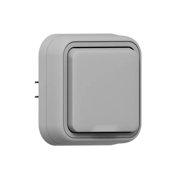 Розетка, одноместная, СП, винтовые клеммы серый, Бронто EKF