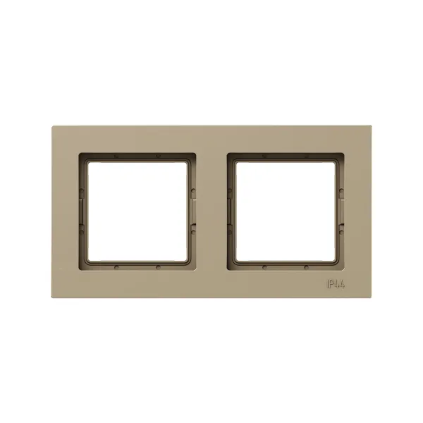 2 - местная рамка, IP44, шампань, пластик Эпика EKF