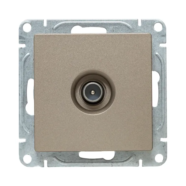 Механизм розетки TV, оконечная, шампань Эпика EKF