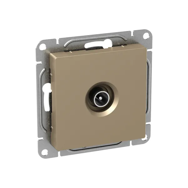 Механизм розетки TV, проходная, шампань Эпика EKF