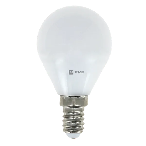 Лампа светодиодная FLL-G45 5W 4000К E14 EKF Simple