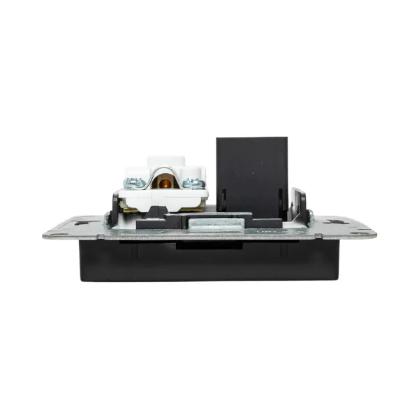 Механизм розетки TV+RJ45 (cat5), чёрный Эпика EKF