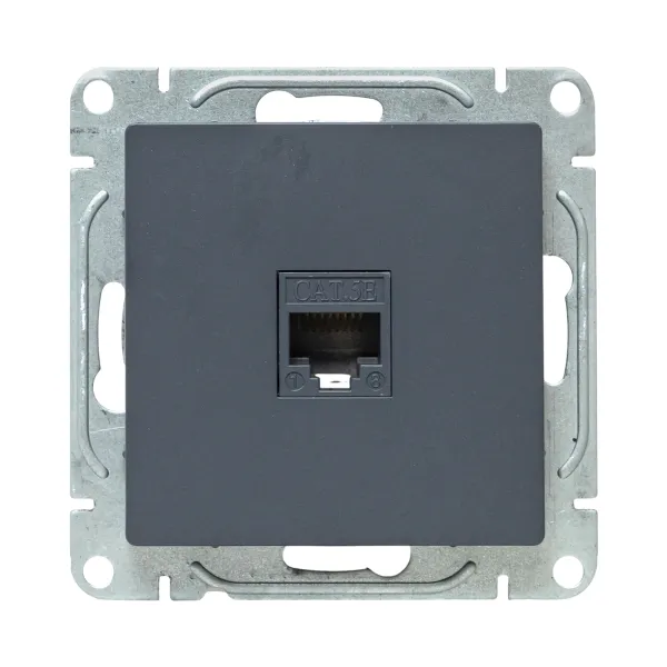 Механизм розетки RJ45 (cat5), графит Эпика EKF