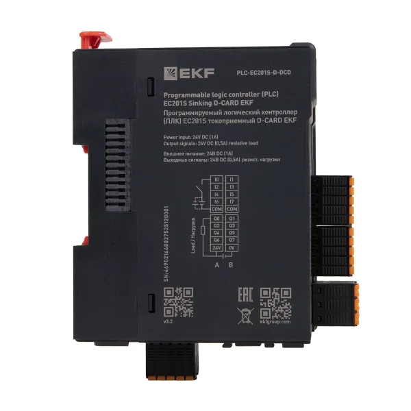 Программируемый логический контроллер (ПЛК) EC201S токоприемный D-CARD EKF