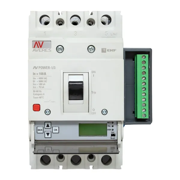 Автоматический выключатель AV POWER-1/3 160А 100kA ETU6.2 EKF AVERES