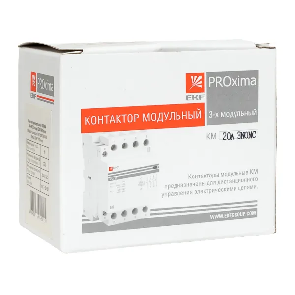 Контактор модульный КМ 20А 3NО+NC (3 мод.) EKF PROxima. Цены ...