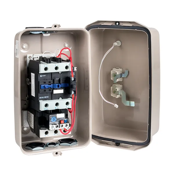 Пускатель в корпусе IP65 КМЭ 95А 230В с РТЭ Ir-80-93А и индик. EKF PROxima