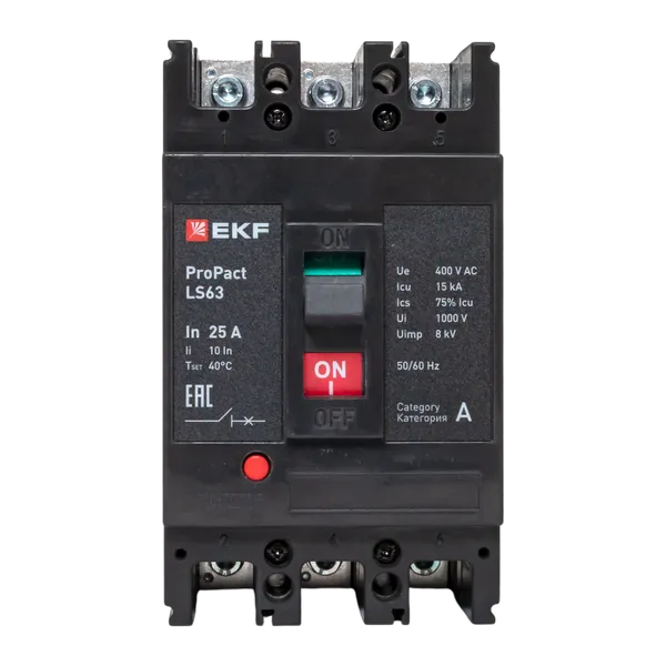 Автоматический выключатель LS63 15кА 3P 25А ProPact EKF