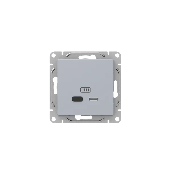 Механизм розетки USB-С, быстрая, алюминий Эпика EKF