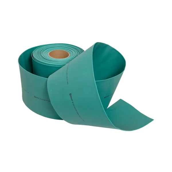 Термоусаживаемая трубка ТУТ нг 120/60 зелёная рулон EKF PROxima