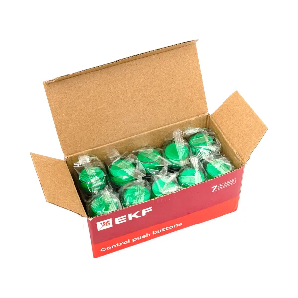 Лампа сигнальная BV63 зеленая 24В EKF