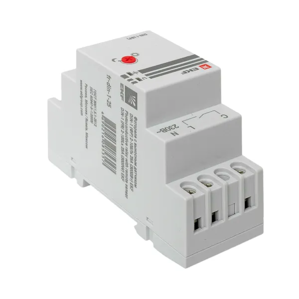 Фотореле на DIN-рейку с выносным датчиком (ФР) 2-100Лк 25А 3000Вт EKF PROxima