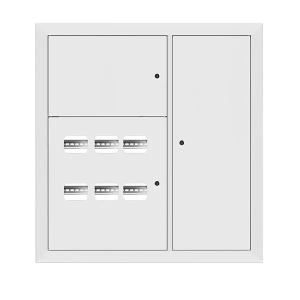 Щит этажный 6 кв. RAL9003 3 окна в ряд по гориз. (1000х950х150) EKF Basic