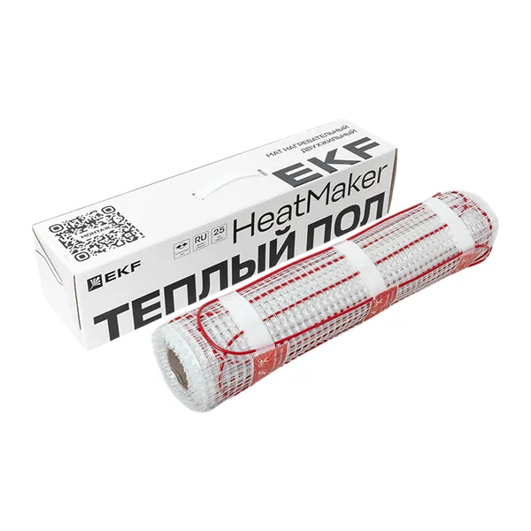 Мат нагревательный двухжильный HeatMaker 1,5 кв. м 225 Вт EKF