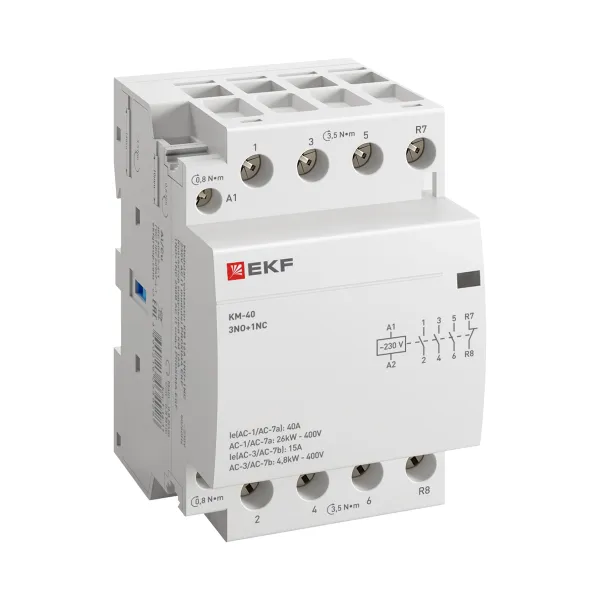 Контактор модульный КМ 40А 3NО+NC (3 мод.) EKF PROxima