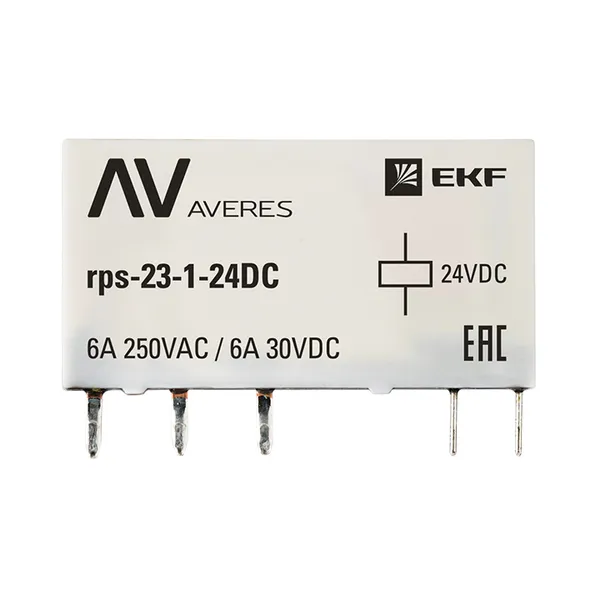 Реле промежуточное РП slim 23/1 6A 24В DC EKF AVERES