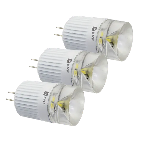 Лампа светодиодная FLL-G 2W 4000К G4 блистер (3 шт) EKF Simple