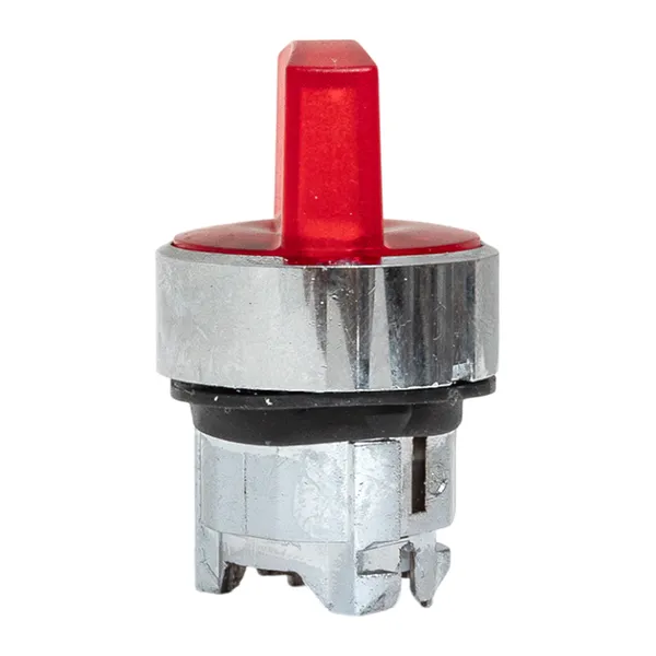 Исполнительный механизм переключателя ХB4 красный на 2 положения с фиксацией, с подсветкой с короткой ручкой IP65 EKF