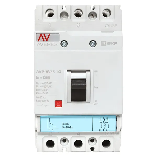 Автоматический выключатель AV POWER-1/3 125А 35kA TR EKF AVERES