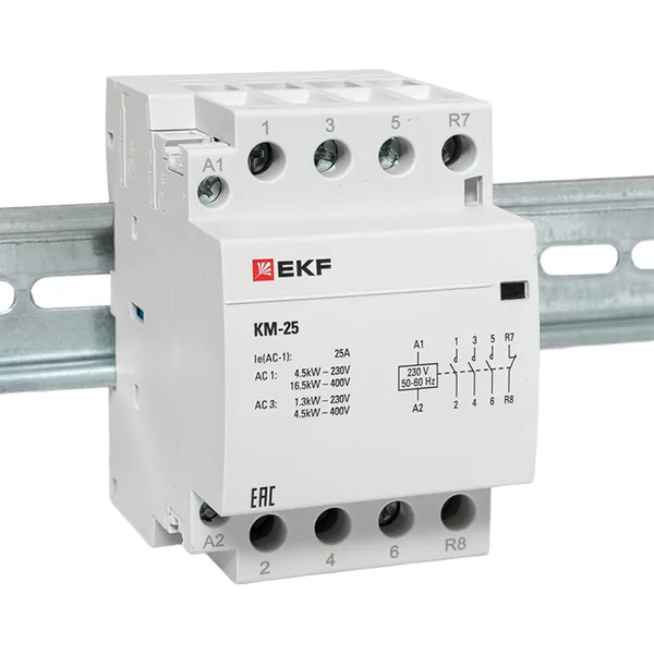 Контактор модульный КМ 25А 3NО+NC (3 мод.) EKF PROxima
