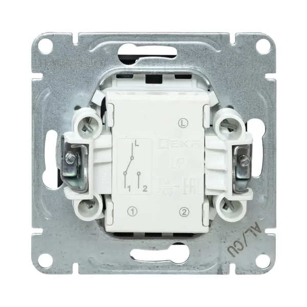 Механизм выключателя, одноклавишный, проходной, мокко Эпика EKF