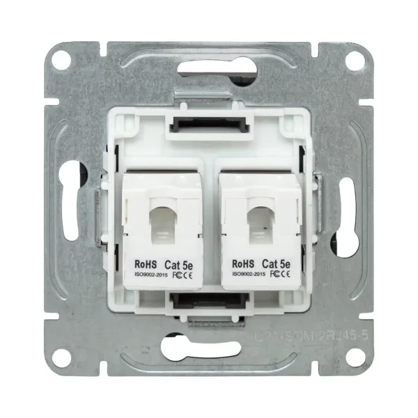 Механизм розетки RJ45 - 2шт, (cat5), мокко Эпика EKF