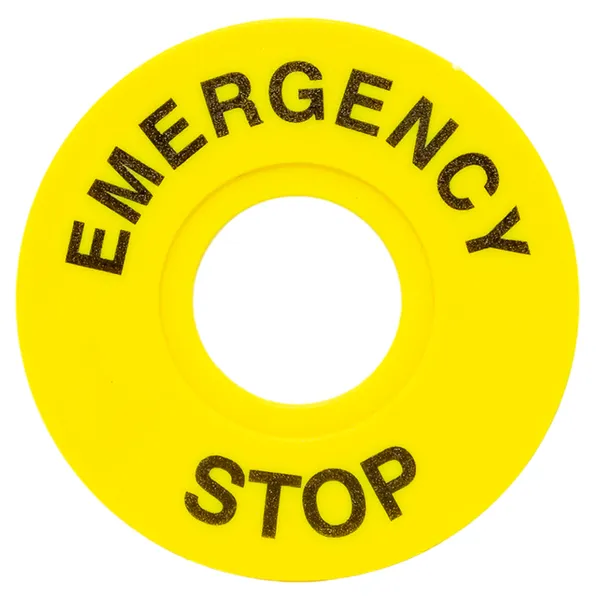 Табличка для кнопок 22 мм "EMERGENCY STOP" EKF