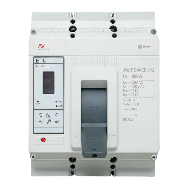 Автоматический выключатель AV POWER-5/3 800А 70kA ETU6.2 EKF AVERES