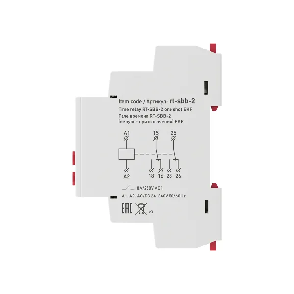 Реле времени RT-SBB-2 (импульс при включении) EKF PROxima