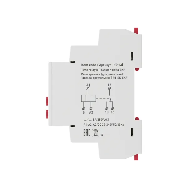 Реле времени (для двигателей "звезда-треугольник") RT-SD EKF PROxima