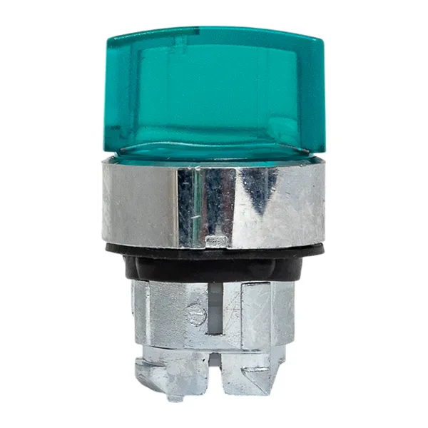 Исполнительный механизм переключателя ХB4 зеленый на 3 положения возвратный без фиксации, с подсветкой с короткой ручк IP65 EKF