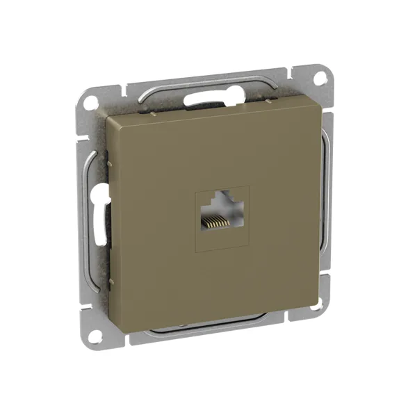 Механизм розетки RJ45 (cat5), шампань Эпика EKF