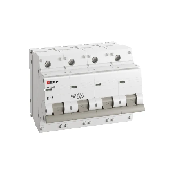 Автоматический выключатель 4P 35А (D) 10kA ВА 47-100 EKF PROxima