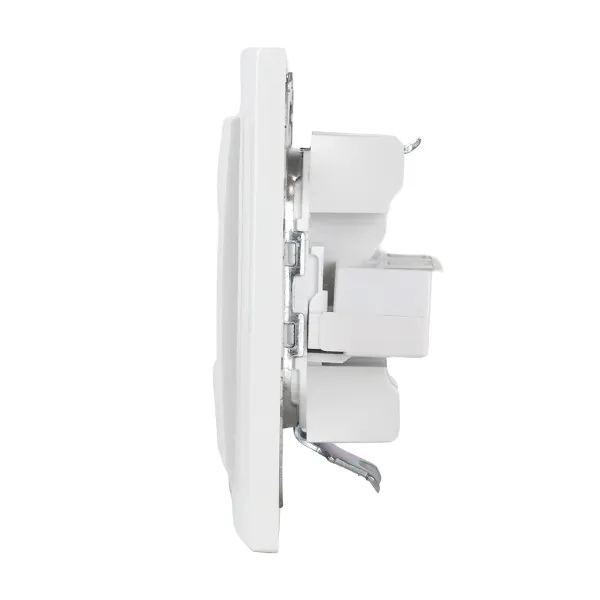Розетка RJ-45 2-местная СП Минск белая EKF