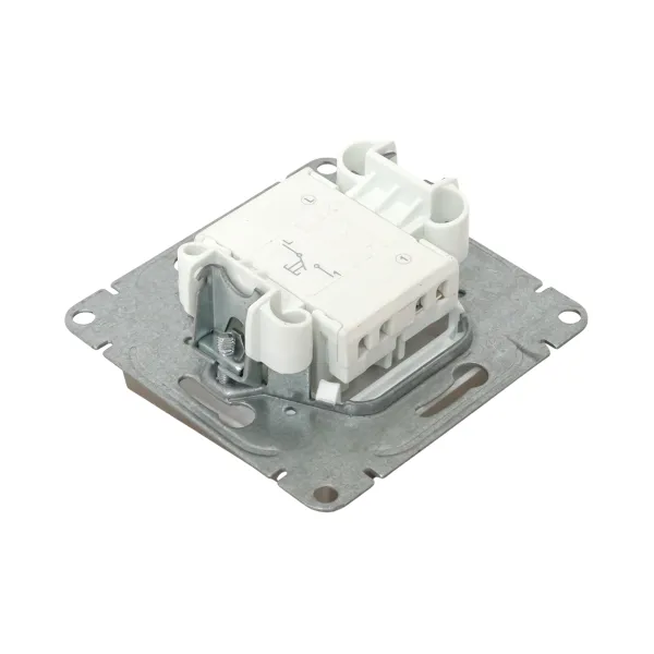 Механизм выключателя, одноклавишный, кнопочный, шампань Эпика EKF