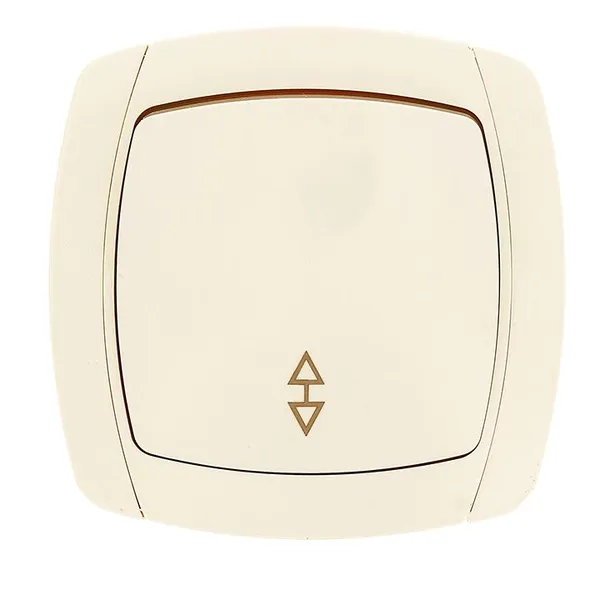 Париж Выключатель проходной 1-клавишный 10А бежевый EKF Simple